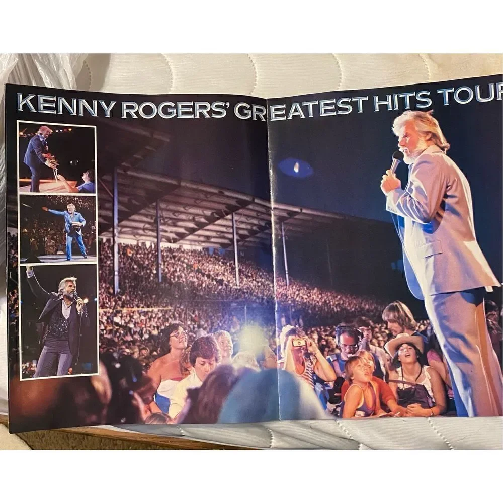 Vintage Kenny Rodgers 1981 greatest hits tour paperback book